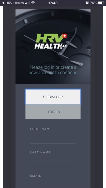 HRV Health registration
